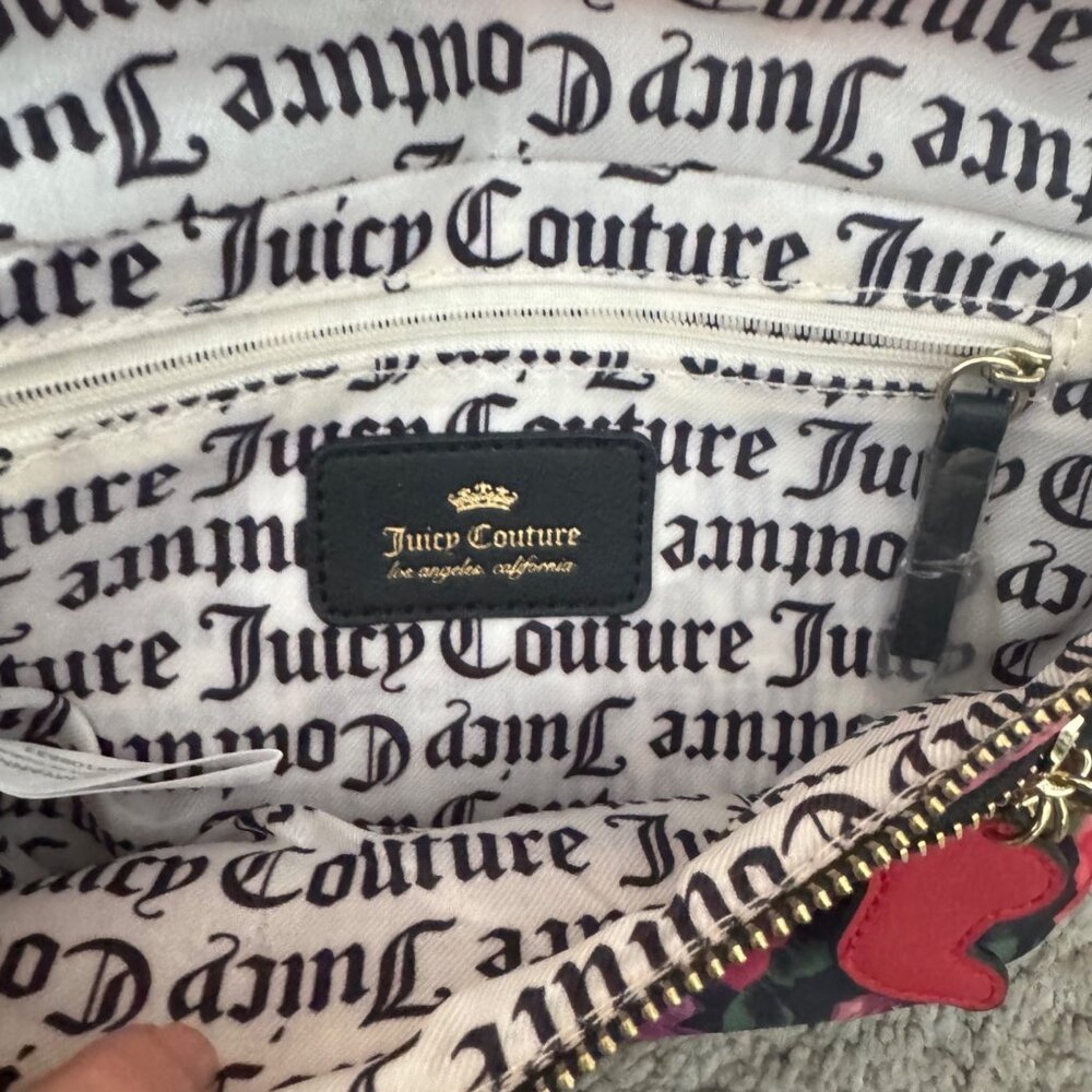Juicy Couture Fanny Pack Floral Pink Belt Bag Charms - Picture 11 of 12